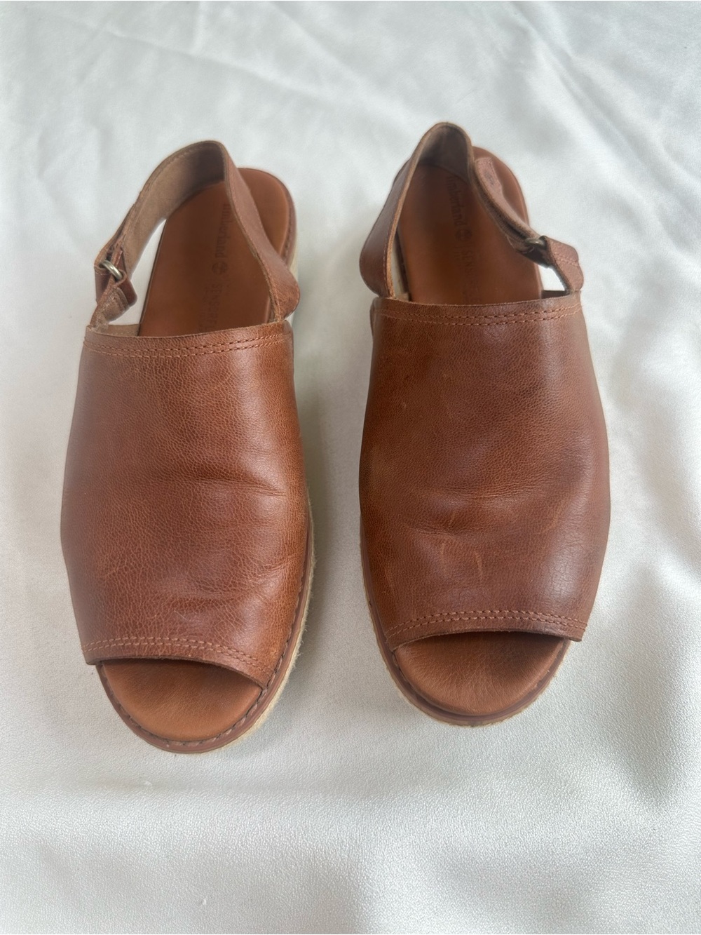 Timberland Brown Leather Open-Toe Slingback Mules